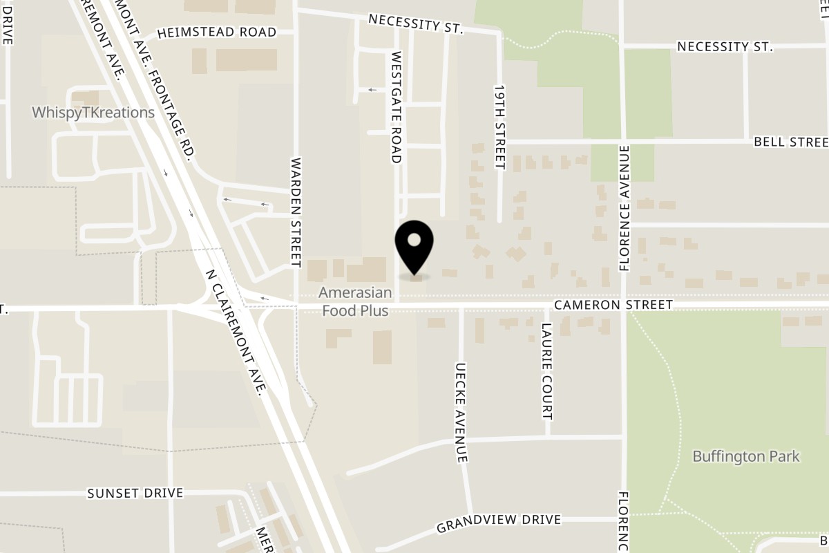 Map showing the location of Silly Serrano Mexican Restaurant on 2006 Cameron St in Eau Claire